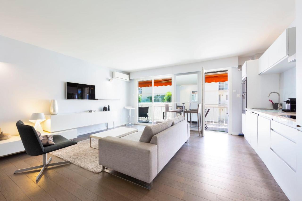 Modern Apartment 2 Bedrooms Quiet Terrace In A Palm Beach Area, 30 Meters From Seaside Cannes Eksteriør bilde