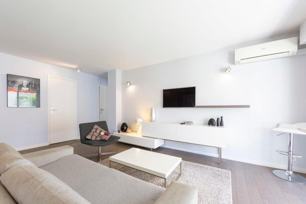 Modern Apartment 2 Bedrooms Quiet Terrace In A Palm Beach Area, 30 Meters From Seaside Cannes Eksteriør bilde